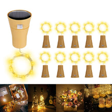 Carica l'immagine nel visualizzatore di Gallery, Solare Luci Stringa per Bottiglia di Vino, ALED LIGHT 10 Pack Bianco Caldo Luci Solari Lights LED Lampade Filo di Rame C