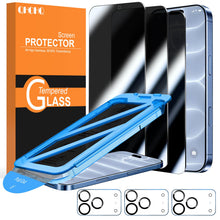 Carica l'immagine nel visualizzatore di Gallery, QHOHQ Pellicola Privacy per iPhone 18 Pro, 9H+ Vetro Temperato, 3+3 Pezzi