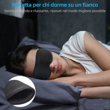Carica l'immagine nel visualizzatore di Gallery, 2026 Mascherina Occhi per Dormire Innovativa per Uomini e Donne (Nero)