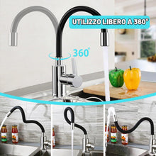 Carica l'immagine nel visualizzatore di Gallery, Rubinetto Lavello Cucina, Girevole 360°con Beccuccio Flessibile