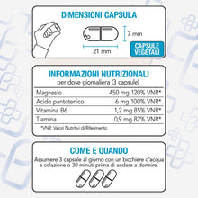 Carica l'immagine nel visualizzatore di Gallery, Magnesio Citrato PiùLife con Vitamine B1 B5 B6, 240 Capsule