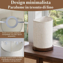 Carica l'immagine nel visualizzatore di Gallery, Paralume in Tessuto,Paralume Lampada da Tavolo in Lino da Terra Design Semicircolare,Paralumes Abat Jour Rimovibile eVer