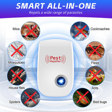 Carica l'immagine nel visualizzatore di Gallery, 4 Pack Repellente ad Ultrasuoni per Topi,Repellente Ultrasuoni per Uso Interno,Per Topi per Insetti, Anti, Zanzare, Form