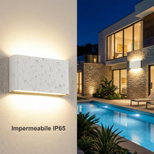 Carica l'immagine nel visualizzatore di Gallery, Voltix 12W Applique da Parete LED Moderna per Esterni e Interni, Lampada da Muro in Alluminio Impermeabile IP65, Luce pe