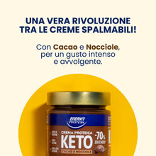 Carica l'immagine nel visualizzatore di Gallery, Enervit, Protein Cream Keto Cacao e Nocciole, Barattolo da 180gr, Crema Proteica Spalmabile, con -70% di Zuccheri, con P