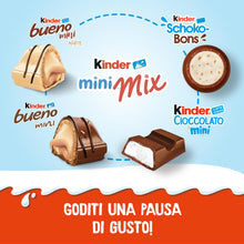 Carica l'immagine nel visualizzatore di Gallery, Kinder Mini Mix, Assortimento di Snack al Cioccolato al Latte, 91g