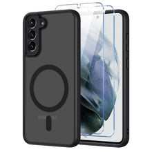 Carica l'immagine nel visualizzatore di Gallery, Pnakqil Magnetica Cover per Samsung Galaxy S21 5G Compatibile con MagSafe con 2 Vetro Temperato,Custodia Traslucida Opac