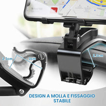 Carica l'immagine nel visualizzatore di Gallery, Supporto Telefono Auto, Porta Cellulare Auto 360 Gradi di Rotazione per GPS e smartphone da 4 a 7 pollici