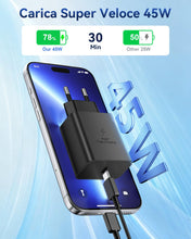 Carica l'immagine nel visualizzatore di Gallery, 45W Rapido Caricatore Per Samsung Super Fast Charger con 2M Cavo USB-C Presa Rapido Caricabatterie Per Galaxy S26 S25 S2