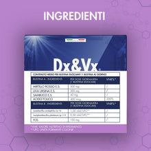 Carica l'immagine nel visualizzatore di Gallery, Dx&amp;Vx Vie Urinarie Donne, Integratore per la Funzionalità delle Vie Urinarie, con Fermenti Lattici Vivi, Mirtillo Rosso,