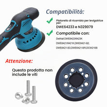 Carica l'immagine nel visualizzatore di Gallery, 2 Pezzi Platorello Da 125mm (5 Pollici) Con 8 Fori Per Levigatrice Orbitale DeWalt – Compatibile Con DWE6421, DWE6423, D