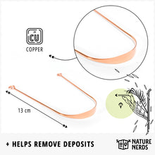 Carica l'immagine nel visualizzatore di Gallery, Nature Nerds - Puliscilingua in rame (3 pezzi) igiene orale senza plastica