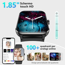 Carica l'immagine nel visualizzatore di Gallery, Blackview Smartwatch Uomo Donna, Effettua e Rispondi alle Chiamate,1,85'' Orologio Intelligente Fitness,Cardiofrequenzim