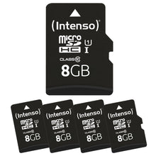 Carica l'immagine nel visualizzatore di Gallery, Intenso 5 schede di memoria MicroSDHC Premium da 8 GB, classe 10