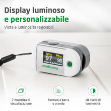 Carica l'immagine nel visualizzatore di Gallery, Medisana PM 100 pulsossimetro da dito, pulsometro professionale