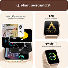 Carica l'immagine nel visualizzatore di Gallery, IOWODO Smartwatch Uomo Donna con Chiamate Bluetooth