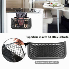 Carica l'immagine nel visualizzatore di Gallery, Rete Portaoggetti Auto Reti Bagagliaio - 2 Pezzi Borsa a Maglie Universale Autoadesiva per Auto, Tasca a Rete Multifunzi