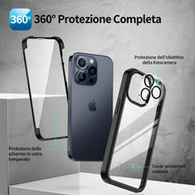Carica l'immagine nel visualizzatore di Gallery, seacosmo Cover per iPhone 15 Pro, Vetro Temperato 9H Integrato per Schermo, Pellicola HD per Protezione Fotocamera, Cust