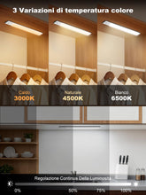 Carica l'immagine nel visualizzatore di Gallery, Smiling Shark Luce Armadio LED, HM-02 Luce LED Sottopensile Cucina 30CM Magnetica &amp; Sensore Movimento 2000 mAh Ricaricab