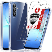 Carica l'immagine nel visualizzatore di Gallery, LeYi Cover per Samsung A17 5G/A18 con 2 Vetro Temperato(Trasparente)