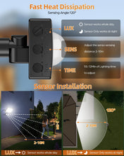 Carica l'immagine nel visualizzatore di Gallery, 100W 10000LM Faretto LED da Esterno con Sensore di Movimento 1 Pezzi, 6500K Bianco Freddo Impermeabile IP67 Faretto Faro