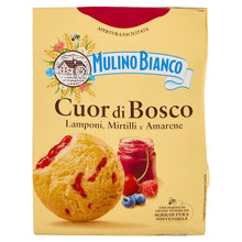 Carica l'immagine nel visualizzatore di Gallery, Mulino Bianco Biscotti Frollini Cuor di Bosco, con Lamponi, 300 g