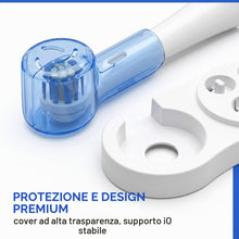 Carica l'immagine nel visualizzatore di Gallery, 5 Pezzi Copri Testine e Porta Spazzolino per Oral B e serie iO, multicolore e bianco, copri spazzolino