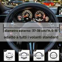 Carica l'immagine nel visualizzatore di Gallery, ZATOOTO Coprivolante Auto in Pelle 37-38 cm Antiscivolo Universale, Nero