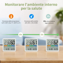Carica l'immagine nel visualizzatore di Gallery, NOKLEAD Igrometro Termometro per Interni, Temperatura Umidità
