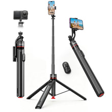 Carica l'immagine nel visualizzatore di Gallery, GRIFEMA Treppiede Smartphone [Apertura Automatica] Bastone Selfie 175cm