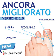 Carica l'immagine nel visualizzatore di Gallery, Italscout -6X Tutore Alluce Valgo+12 Spessimetri, Protezione Uomo Donna, Separatore E Correttore Alluce, In Silicone,Pre