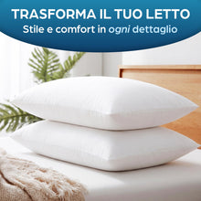 Carica l'immagine nel visualizzatore di Gallery, Flowen Cuscini Letto Coppia di Guanciali 50x80 per Dormire Imbottitura Standard Antiacaro Anallergico Traspirante Rettan