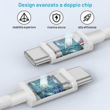 Carica l'immagine nel visualizzatore di Gallery, Cavo USB C USB C 2 Pezzi 3M, 60W Cavetto Caricatore Ricarica Rapida Nylon Filo Caricatore USB C per iPhone 18 17 16 Pro 