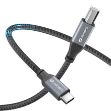 Carica l'immagine nel visualizzatore di Gallery, Sonero® Cavo USB 2.0, cavo di collegamento, cavo stampante, da spina C a spina B, 480 MB/s, grigio siderale/nero, 2,00 m