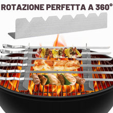 Carica l'immagine nel visualizzatore di Gallery, 4 Pezzi Griglia Supporto per 6 Spiedini in Acciaio Inox - Accessori per Barbecue, Esterni, Campeggio ed Escursionismo