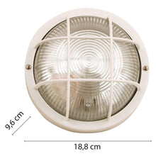 Carica l'immagine nel visualizzatore di Gallery, Velamp Bubble Plafoniera da esterno rotonda - Attacco lampadina E27 – 60W Max - Impermeabile (IP44) - Ideale per montagg