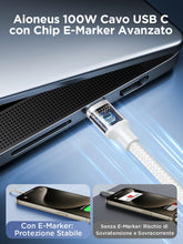 Carica l'immagine nel visualizzatore di Gallery, Cavo USB C a USB C 100W 2M Cavo USB Type-C PD 5A Ricarica Rapida Cavetto