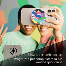 Carica l'immagine nel visualizzatore di Gallery, Cellularline Power Bank MAG VIBE 3000 mAh Bianco, fino a 22 ore di autonomia, Ricarica Wireless da 5W, Design compatto e