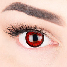 Carica l'immagine nel visualizzatore di Gallery, Meralens Lenti a Contatto Colorate Lupo Rossa rosse Red Flower Lenses - con porta lenti a contatto - ideali per Manga An
