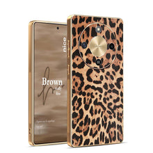 Carica l'immagine nel visualizzatore di Gallery, YUEQIAN Cover per Honor Magic8 Lite/Magic 8 Lite, Custodia Antiurto in Pelle PU con Motivo Leopardato e Ghepardo Marrone