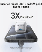 Carica l'immagine nel visualizzatore di Gallery, Anker Caricatore iPhone 511 (Nano Pro) 20W PIQ 3.0, alimentatore USB C