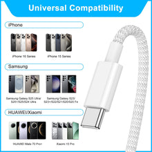 Carica l'immagine nel visualizzatore di Gallery, iPhone 15 16 17 18 Cavo USB Type-C Ricarica Rapida 1M+2M 2Pezzi, 60W Cavo USB C USB C Nylon Filo Caricatore Type C Cavo 