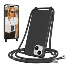 Carica l'immagine nel visualizzatore di Gallery, Cover per iPhone 13/14 con Cordino, Morbido TPU Silicone Case con Laccio Tracolla, Regolabile e Rimovibile, Antiurto Ant
