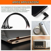 Carica l'immagine nel visualizzatore di Gallery, 5 Pezzi 30cm 22AWG Angolo Retto USB Tipo C Maschio SPina Cavo 2 Fili di Alimentazione Pigtail Cavo, 5V 3A USB-C a 2 Pin 