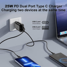 Carica l'immagine nel visualizzatore di Gallery, Caricabatterie Sumsamg 25W,Caricatore USB C Rapido a doppia porta per Sumsamg Galaxy S22/S22 Ultra/S21 Ultra 5G/S21 FE/S