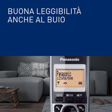 Carica l'immagine nel visualizzatore di Gallery, Panasonic KX-TG2511JTM Telefono Cordless Digitale, Unità Base e Ricevitore Singolo, Vivavoce, Audio Nitido, ID Chiamante