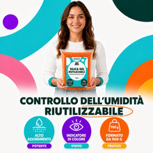 Carica l'immagine nel visualizzatore di Gallery, Silica gel riutilizzabile - DRYBOSS - Deumidificatore arancione rigenerabile con indicatore di saturazione per filamento