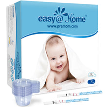 Carica l'immagine nel visualizzatore di Gallery, Easy@Home Strisce per Test di Ovulazione da Donna con App Premom Tracker, Set da 50 Test LH e 50 Bicchieri per Urine per