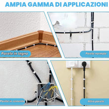 Carica l'immagine nel visualizzatore di Gallery, Clip Fermacavi: 100 Pezzi Bianchi Formato Rotondo 8Mm. Per Fissaggio Cavi Elettrici Murali. Graffette E Clip Organizzazi