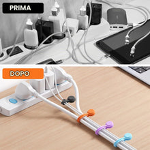 Carica l'immagine nel visualizzatore di Gallery, tounee Fascette fermacavi riutilizzabili in silicone con magnete- 2 misure (4 x 7,5 cm + 4 x 19,5 cm) - Multifunzionali 